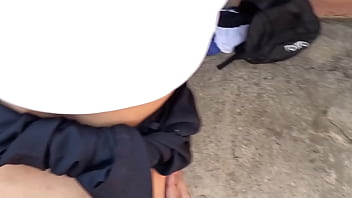 Preview 4 of Hitomi Tanaka New - RECOJO A MI HIJASTRA EN LA ESCUELA Y LA FOLLO EN UN LOTE ABANDONADO,  SEXO EN PRMER PLANO