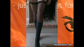 Preview 1 of Milf Piss Wc - Light haired babe girl girl friend in fishnet stockings