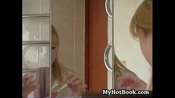 Preview 1 of Deepthrost Table - Teeny Russian Suprised In The Bathroom