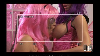 Preview 1 of Thai Tara Patric - Two sexy busty babes in costume toy each other &amp_ share hard cock