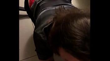 Preview 2 of Muddy Pinay - 2133ip (9/16) - French Amateur,  Black Leather Pants,  Satin Grey Shirt,  Satin Red Outfit (Bra,  Panties),  Blowjob,  Doggystyle,  Fuck from Behind,  POV