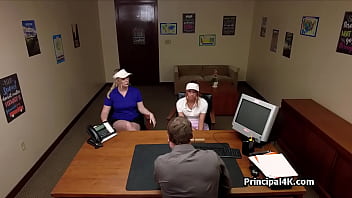 Preview 1 of Cuty Fuck - Head teacher blown by two by his desk