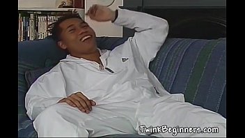 Preview 1 of Stepmom Downblouse - Sexy Asian twink loves jerking off