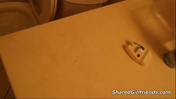 Preview 1 of Milf Bar Drunk - Hot girl posing nude in the bathroom