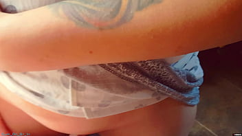Preview 3 of Japan Cild - Hot Milf Pulls Pantyhose Up Full of Cum CUM ON PANTYHOSE