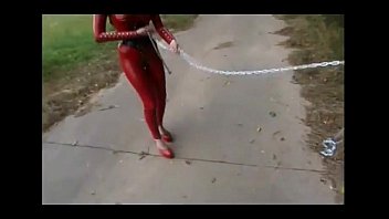 Preview 4 of Anal Infon - Girl in red latex going crazy and horny