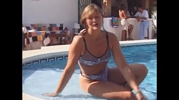 Preview 1 of Gardens Sxe - Brandy Swims in the Hotel Pool and Then Has a Threesome Later