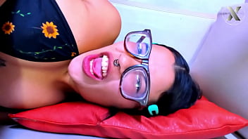 Preview 3 of Film Pregnant Porn - girl in glasses gets her pussy fucked by her best friend - hardcore pussy