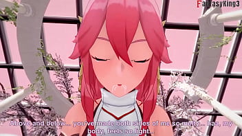 Preview 3 of Son Rape His Stepmom - Yae Miko Having sex | 2 | Genshin Impact | Full &amp_ Full POV version on PTRN and Sheer: Fantasyking3 (step,  ahegao pink haired girl)