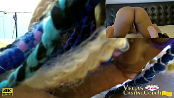 Preview 2 of Xxxxx Wwwww Video - First Porn - Ebony Ass Fucked Deep- Solo Masturbates - Sucks White Cock- All POV Close Up Vegas Casting