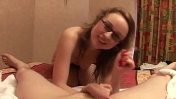 Preview 1 of Wet Hard Fuck - Specs wearing babe spanking my cock