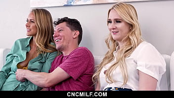 Preview 1 of Big Noses Girl - Audrey Madison and Jasmine Daze Doing Everything for Their Stepson - Cncmilf