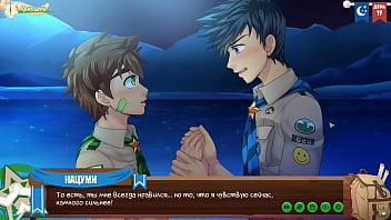 Preview 2 of Lusia Castin Sado - Game: Friends Camp,  Episode 27 - Natsumi and Keitaro have sex on the pier (Russian voice acting)