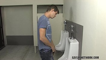 Preview 1 of Kane Kal Xxx - Twink is Caught Looking at Cock in School Bathroom