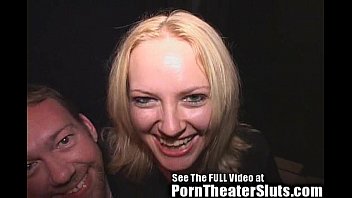 Preview 1 of 18thgirlsex - Shawna Takes Strangers Cumshots In Public Porn Cinema