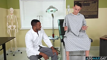 Preview 2 of Indian 18 Year Sex Video Purn300 - Des Irez gets a boner when a black doctor examines his prostate! With two fingers up his ass Des is craving more and soon has the doctors dick deep inside him!