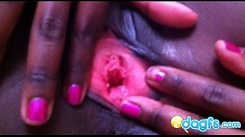 Preview 4 of Woodman Casting Aneta - Sexy ebony in red bikini showing her pink pussy holes