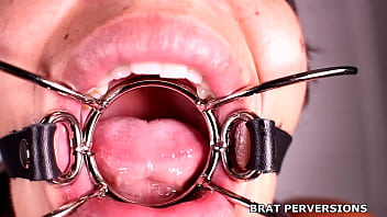 Preview 3 of Azade Sex - Mouth Gag Close Up - Brat Perversions