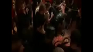 Preview 4 of Shiny Pantyhose Orgy - toyboy in mascarade g0y party
