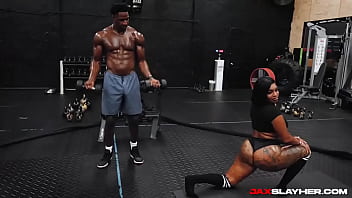 Preview 1 of Blue Pichar - Scored my perfect gym partner cybergirlmia and boy,  did we work up a sweat together
