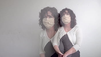 Preview 1 of Lesbisch Foto Job - Gag reflex fetish - Humiliating covid test for dumb Karen