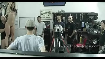 Preview 2 of Broom Insertion - Big juicy ass smacked and fucked in public