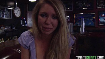 Preview 1 of Lesbian Dogging Session - cute blonde Brynn Tyler sucks cock after a pool game