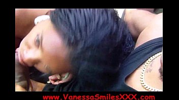 Preview 1 of Soft Make - Vanessa Smiles Bubble Butt Ebony CUMMING AT KING OF DIAMONDS