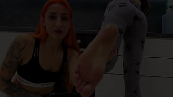 Preview 1 of Nguoi Dit Nhau Voi Lon Cai - Dirty Soles,  Smelly Socks,  And Bare Feet Of Two Mistresses In Their Own Saliva - POV Foot Humiliation