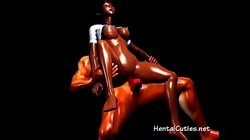Preview 2 of Banglades Shiting - Ebony 3d hottie rammed by a muscled cock