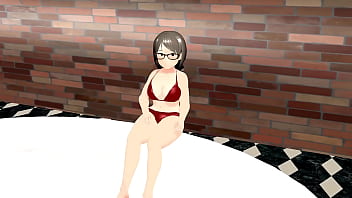 Preview 1 of Burkha Woman - 【Kyo】Anime girl hiding her body with only bubbles.【bubble bath】