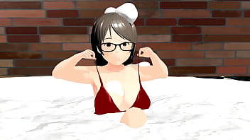 Preview 4 of Burkha Woman - 【Kyo】Anime girl hiding her body with only bubbles.【bubble bath】