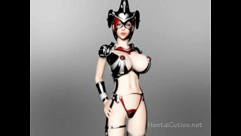 Preview 1 of Boobs Cliping And Fuck - Busty cartoon warrior gets t.