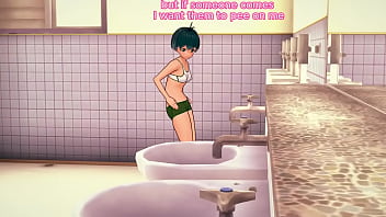 Preview 3 of Saielenc Bvonvviuig - Almost naked girl pissing in men&#039_s bathroom