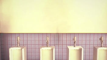 Preview 1 of Saielenc Bvonvviuig - Almost naked girl pissing in men&#039_s bathroom