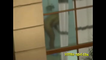 Preview 3 of Party College Garoop - A girl washes in the shower,  and we see her through the window
