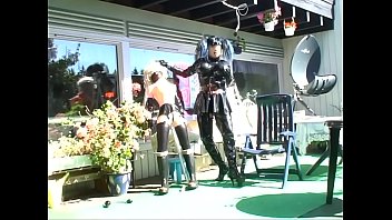 Preview 4 of Asshole Skinny Slim - Roxina2007RubberBabeInGarden180807XL.WMV