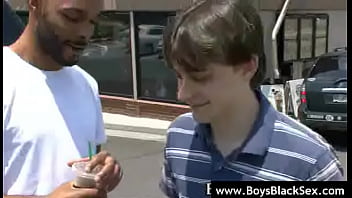Preview 2 of Group Sex Shemale Small - Black Gay Sex - BlacksOnBoys.com clip-12