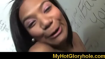 Preview 4 of Stuning Ebony On Cam - Super blowjob and gloryhole initiation 7