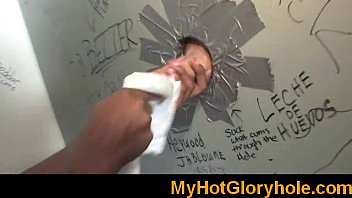 Preview 4 of Him Up - Gloryhole Initiations Black babe sucking white cock 24