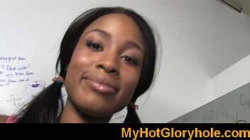 Preview 1 of Teen Sex Free Beni Sikin Diyor - Gloryhole Initiations Black babe sucking white cock 18
