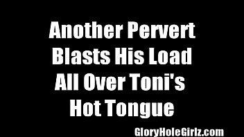 Preview 4 of Of Club - Tampa Teen Gives Valentine&#039_s Day Blowjobs At The Gloryhole!