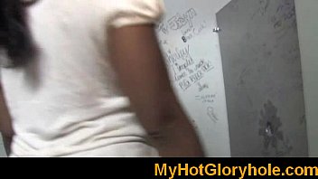 Preview 1 of Iranian Seex - Black honey in gloryhole initiation 9