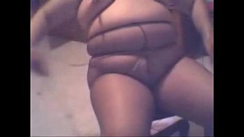Preview 1 of Cute Masturbaiting - self bondage chubby tranny Mayala in pantyhose
