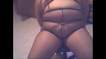 Preview 4 of Cute Masturbaiting - self bondage chubby tranny Mayala in pantyhose