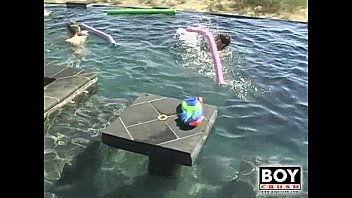 Preview 1 of Show Pussy For Nudist - Twink Pool Party