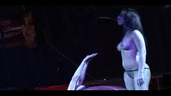 Preview 3 of Footfetish Teen - Scandal on stage licking pussy