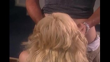 Preview 1 of Solo Girl Teen Dildo - Big boobed blonde milf fucking in red stockings