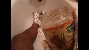 Preview 1 of Balic Cook - cream and honey wank in the bath