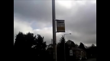 Preview 1 of Cousin Paki - Waiting naked at a bus stop on busy road - public nudity